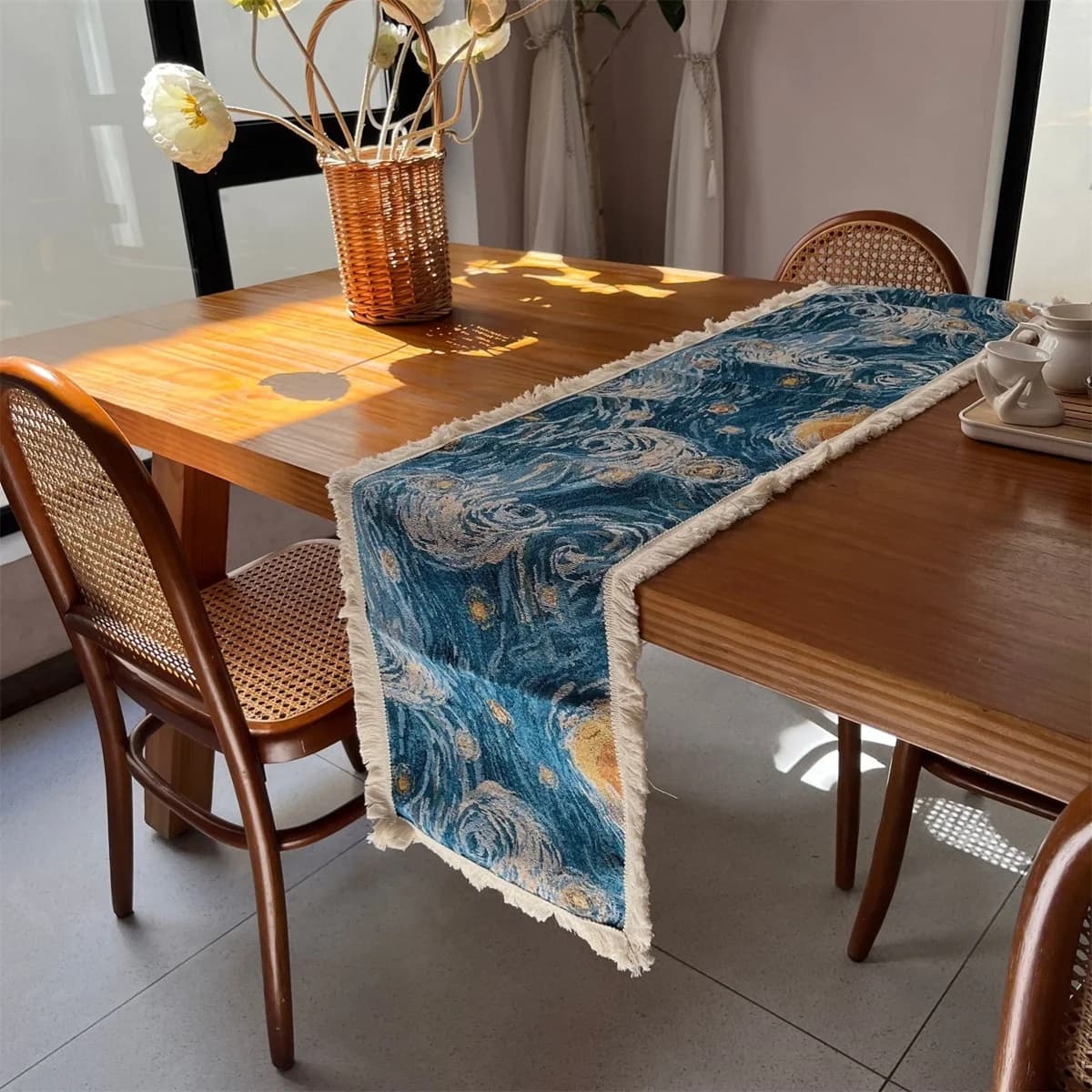 Sterrennacht Jacquard Tafelloper en Tafelkleed Decoratie