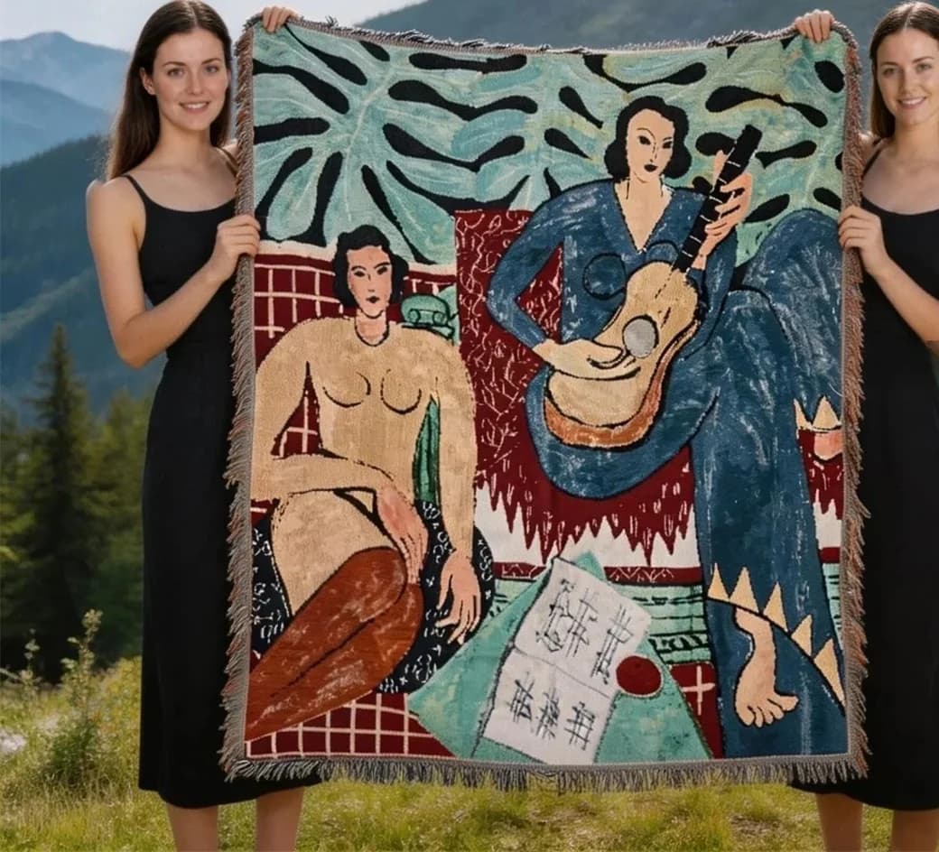 Geweven Tapisserie Dekentje in Matisse-stijl voor Wanddecoratie