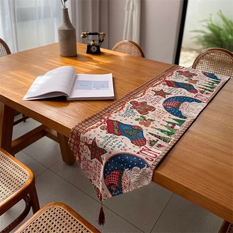 Kerst Tafelloper Feestelijke Holiday Decoratie voor Eettafel en Kast