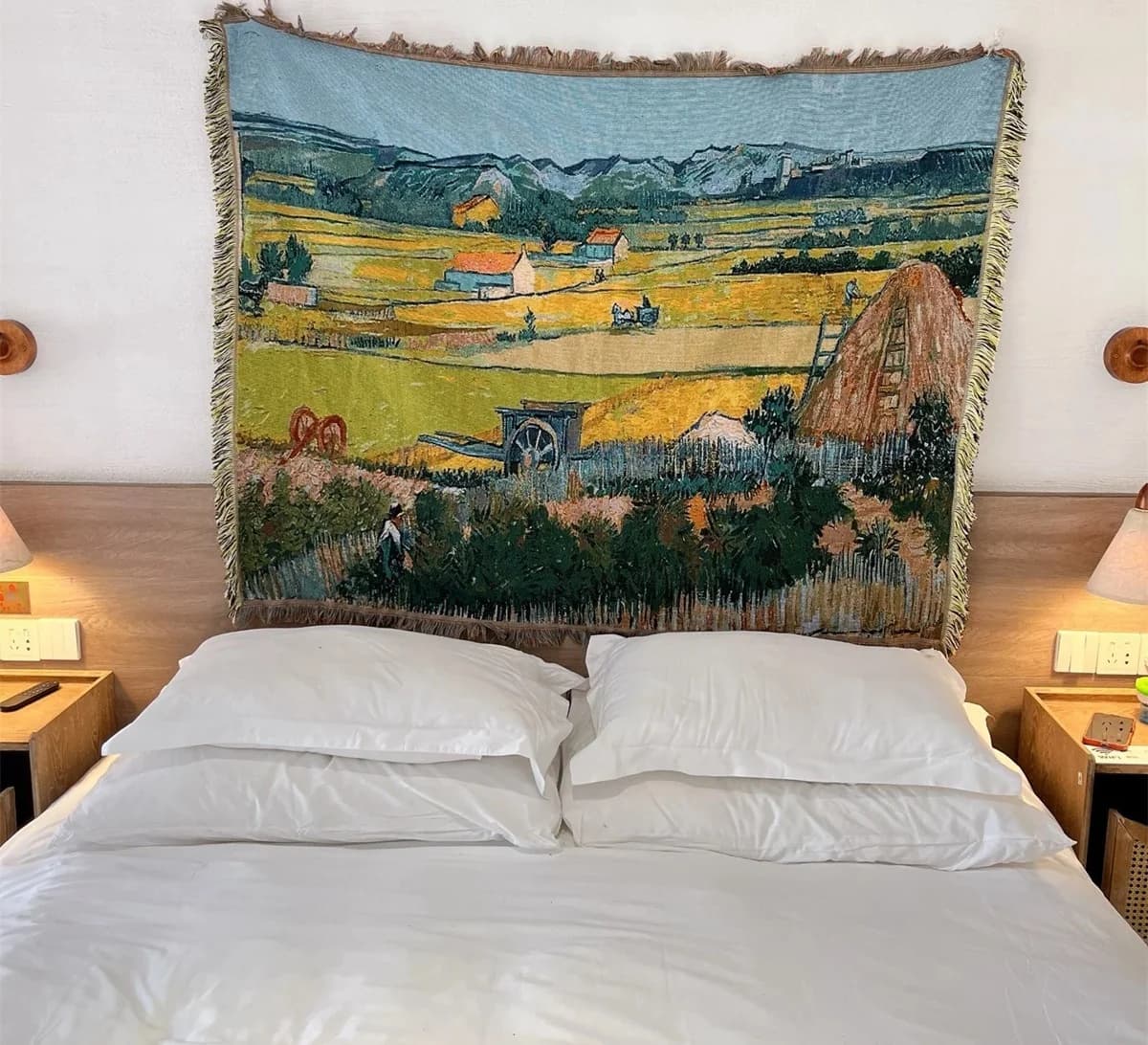 Van Gogh Kunstprint Gebreide Plaid voor Bankdecoratie