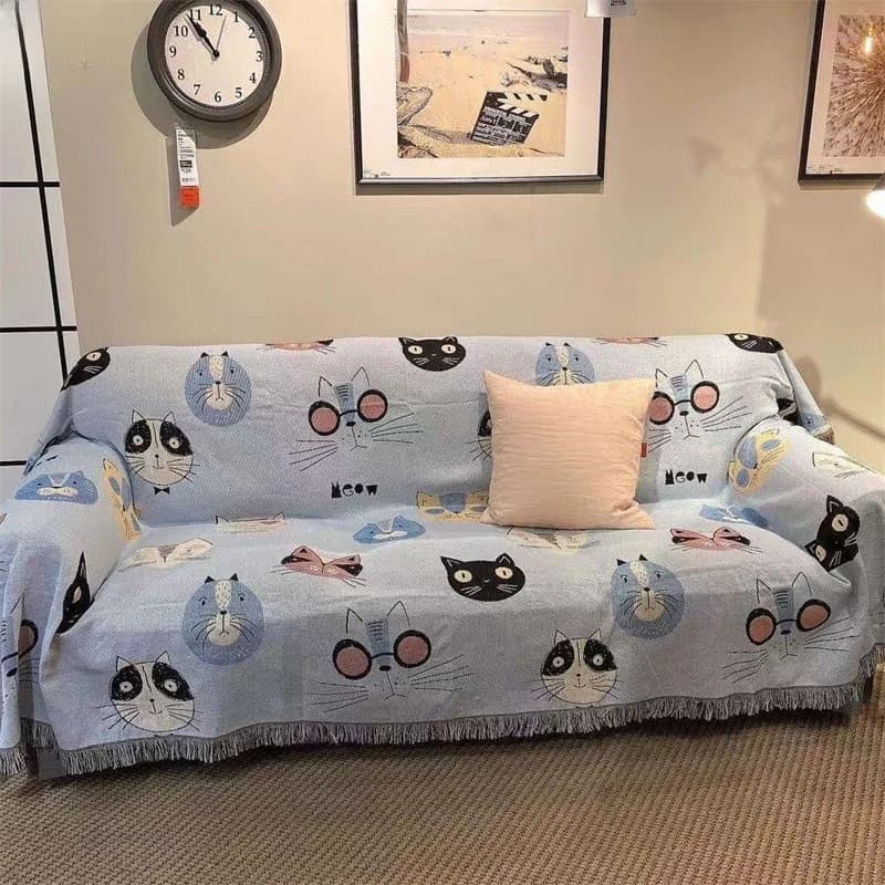 Decoratieve Sofa Plaid Cartoon Kat