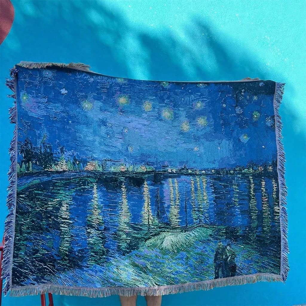 Vintage kunst deken katoenmix bankhoes tapijt