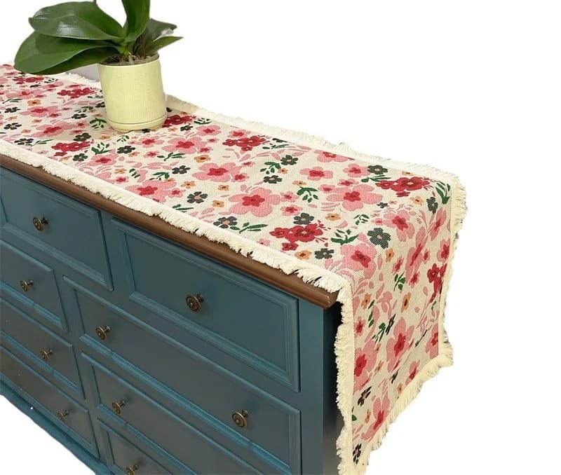 Amerikaanse Landelijke Tafelloper Katoenmix Bloemenprint