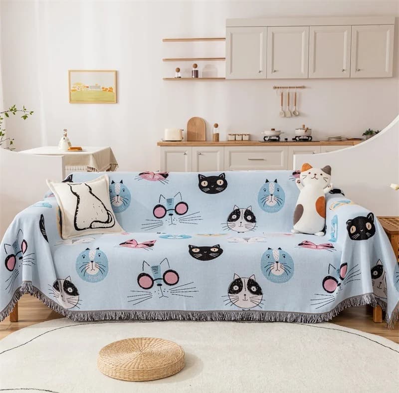 Decoratieve Sofa Plaid Cartoon Kat
