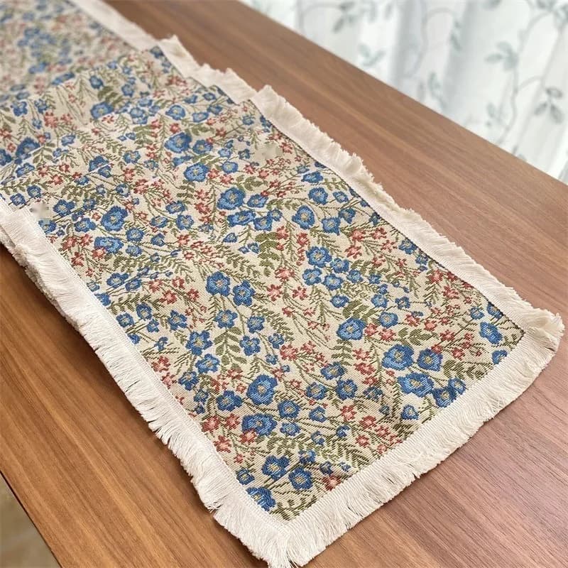 Bloemen Tafelloper Katoenmix Stof voor Eettafel Decoratie