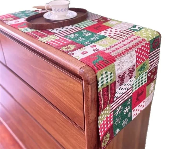 Kerst Katoen-Linnen Tafelloper Feestelijke Holiday Decoratie voor Eetkamer