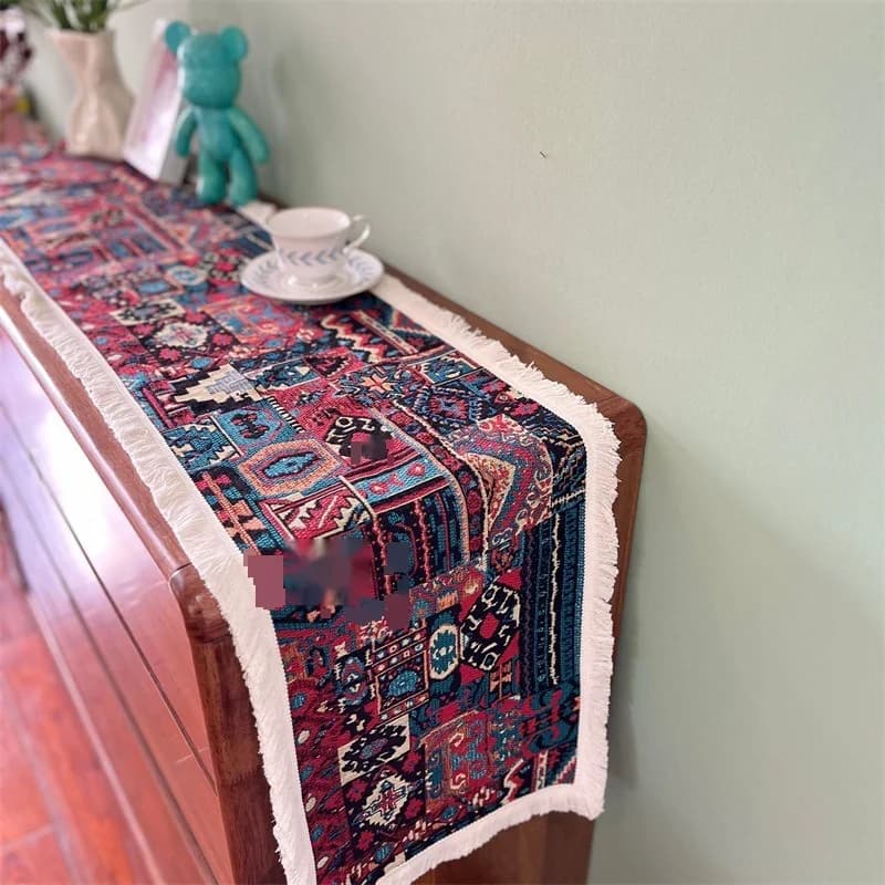 Bohemian Katoenmix Tafelloper voor Eetkamer en Woonkamer Decor
