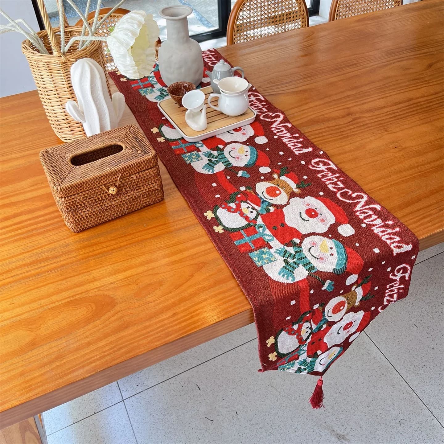 Kerst Tafelloper Feestelijke Holiday Decoratie
