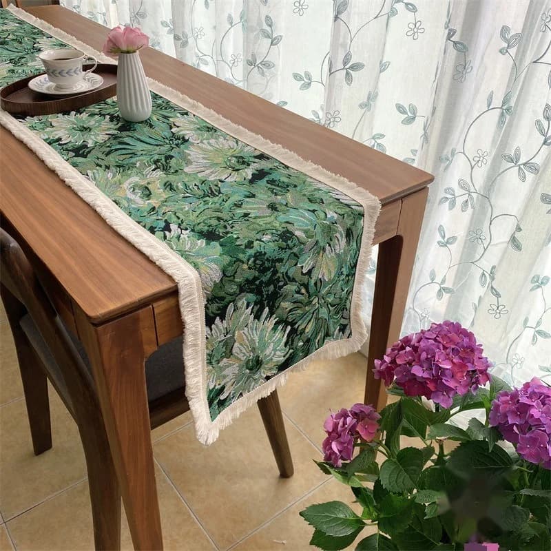 Amerikaans Landelijke Stijl Tafelloper Bloemen Print Katoenmix