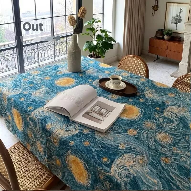 Rechthoekig Tafelkleed Starry Night Katoenmix Decoratief