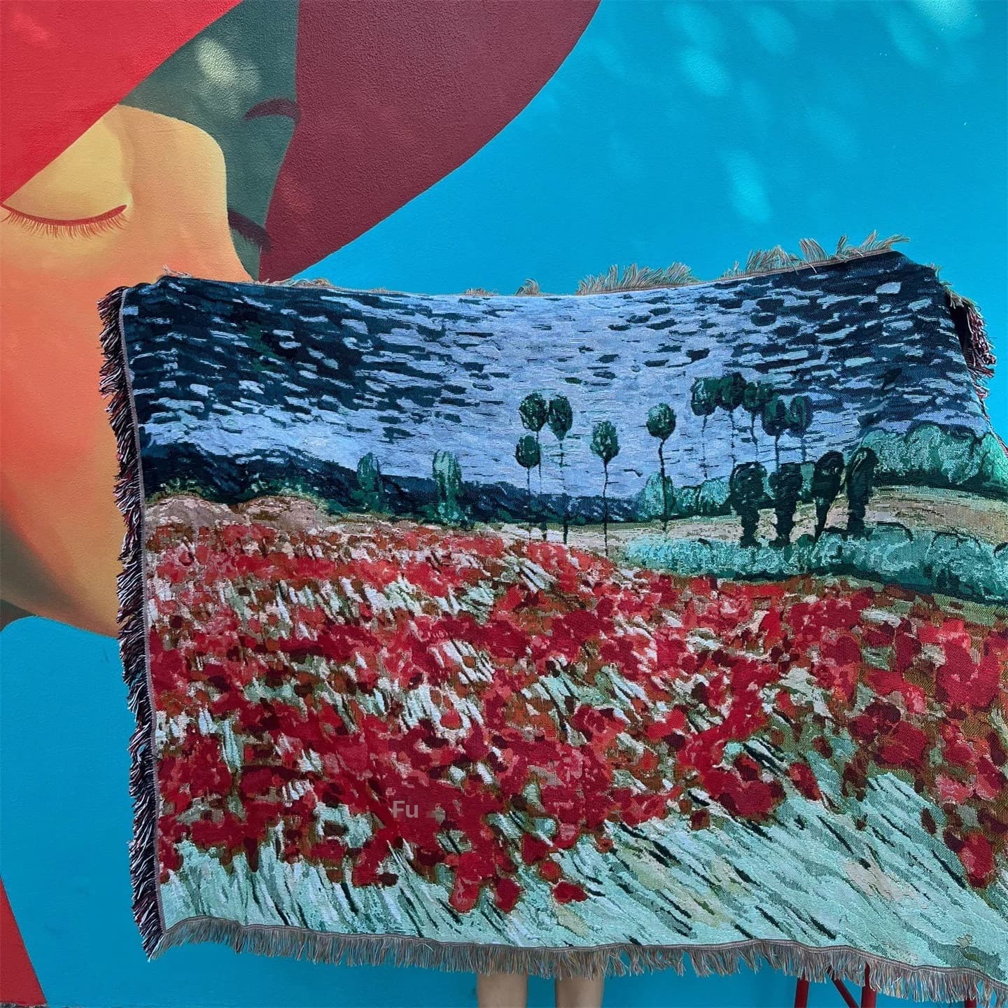Kunstprint Wandtapijt Dekbed Katoenmix Decoratie
