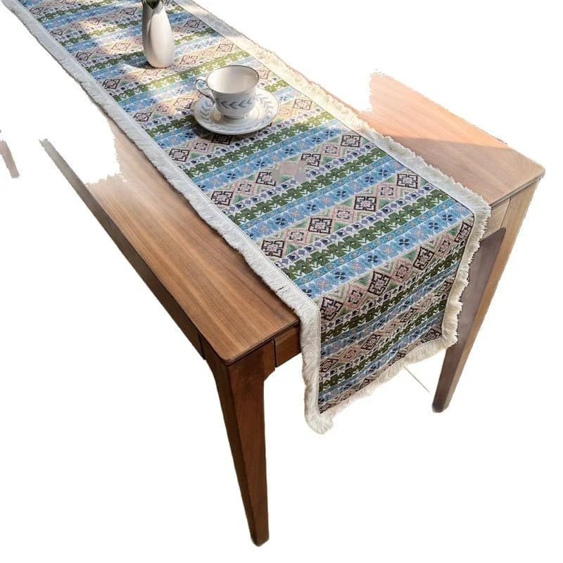 Bohemian Katoenmix Tafelloper voor Eetkamer en Woonkamer Decor