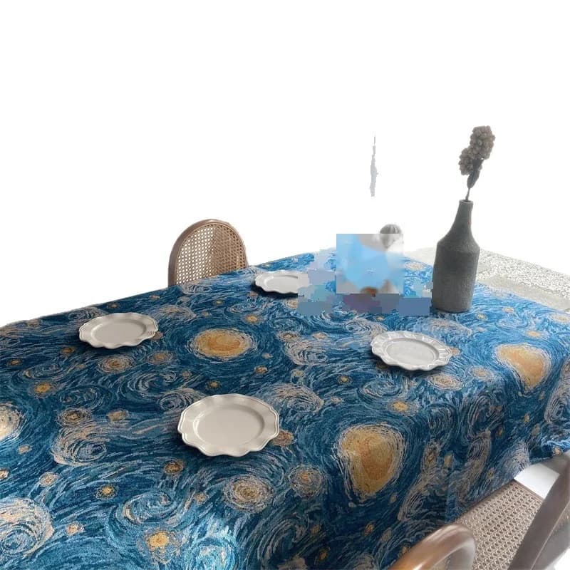 Rechthoekig Tafelkleed Starry Night Katoenmix Decoratief