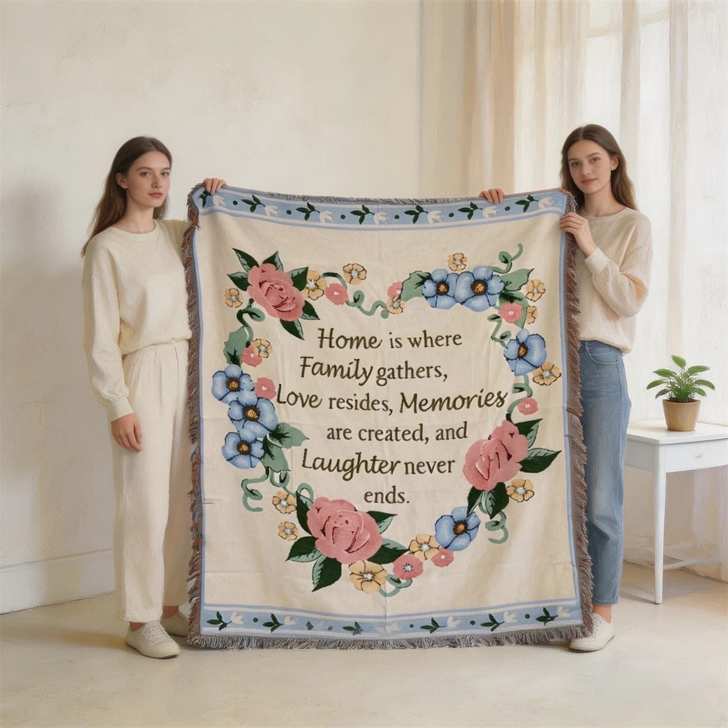 Geweven Katoenmix Dekbed voor Sofa en Wanddecoratie 130x160cm