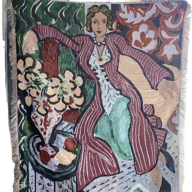 Geweven Tapisserie Dekentje in Matisse-stijl voor Wanddecoratie
