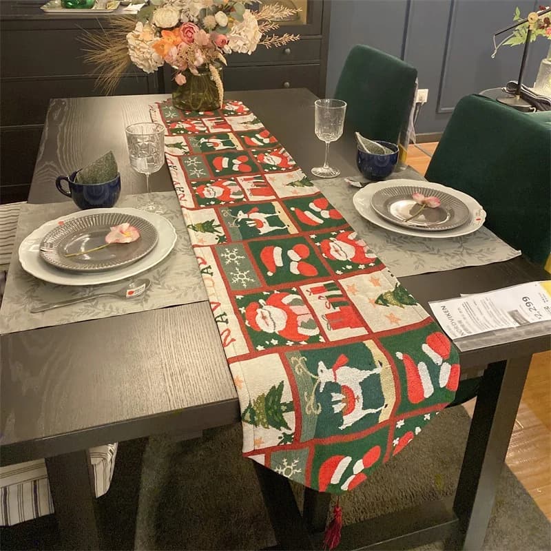 Kerst Tafelloper Feestelijke Holiday Decor voor Eettafel