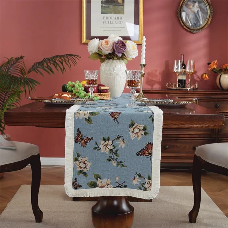 Noordse Stijl Tafelloper Bloemenprint Huisdecoratie Doek